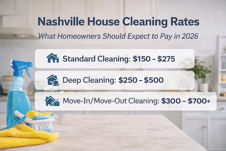 Nashville House Cleaning Rates 2026 Guide